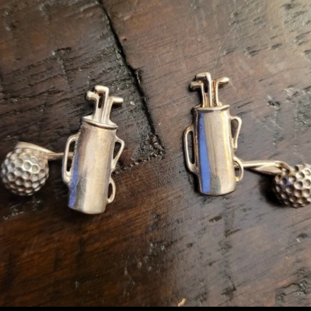 Tiffany & Co. Vintage Golf Cuff Links 925